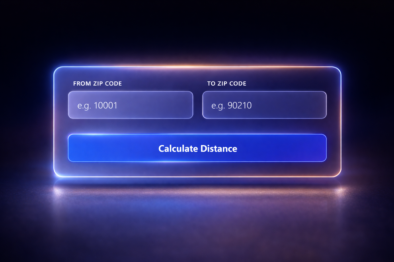 ZIP Code Distance Calculator Preview